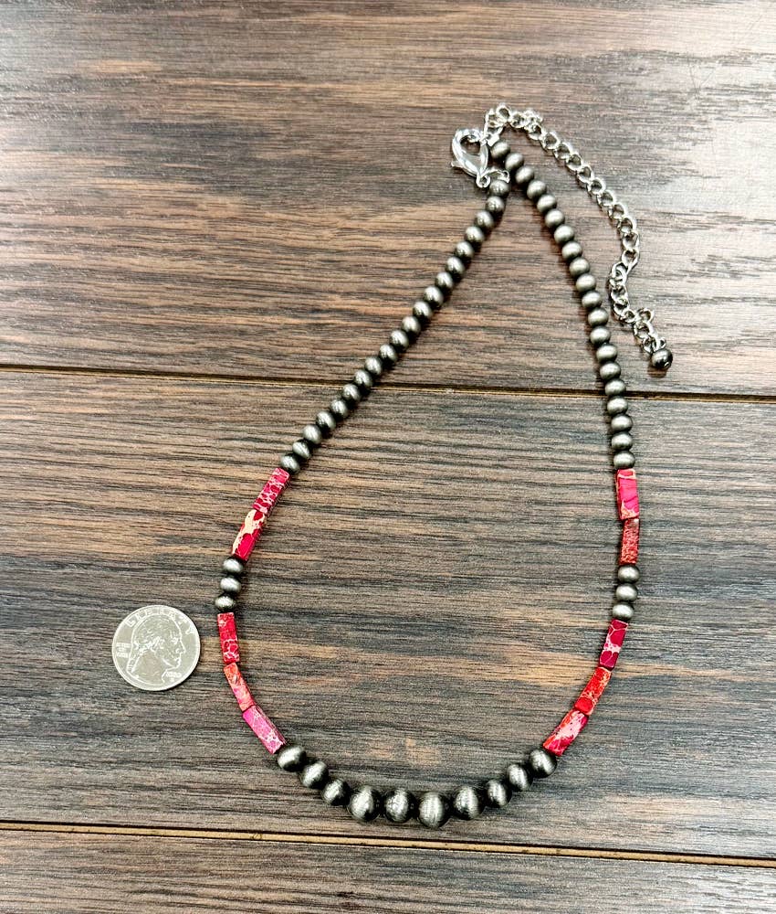 NAVAJO INSPIRED GEMSTONE NECKLACE