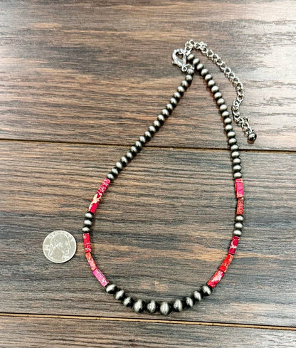 NAVAJO INSPIRED GEMSTONE NECKLACE