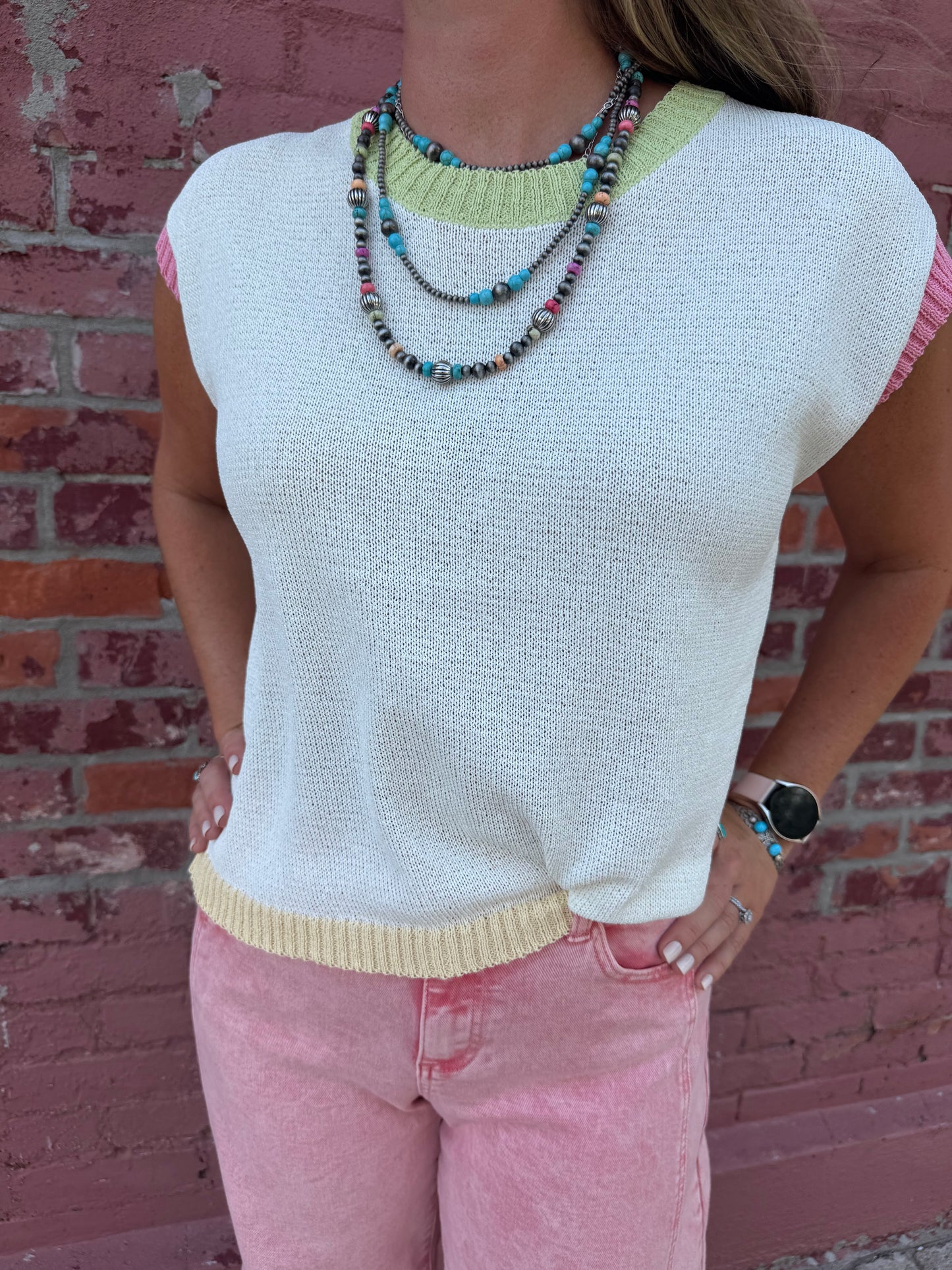PASTEL TRAILS SWEATER TANK