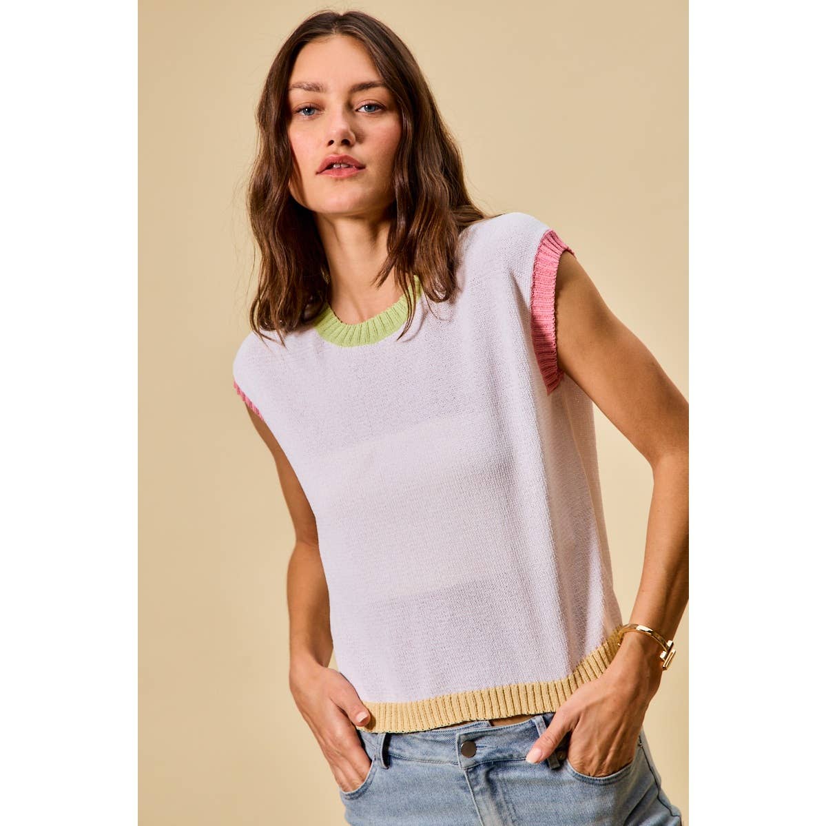 PASTEL TRAILS SWEATER TANK