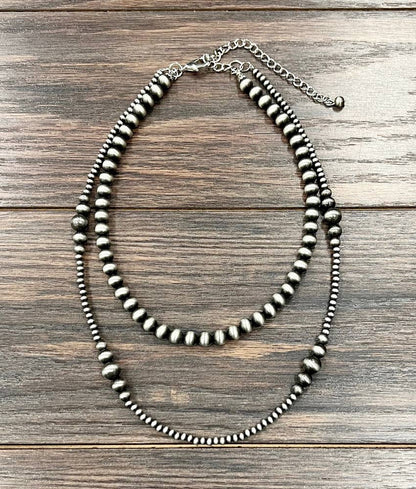 22" NAVAJO INSPIRED BEAD 2 STRAND NECKLACE