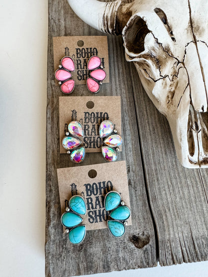 CLUSTER POST EARRINGS