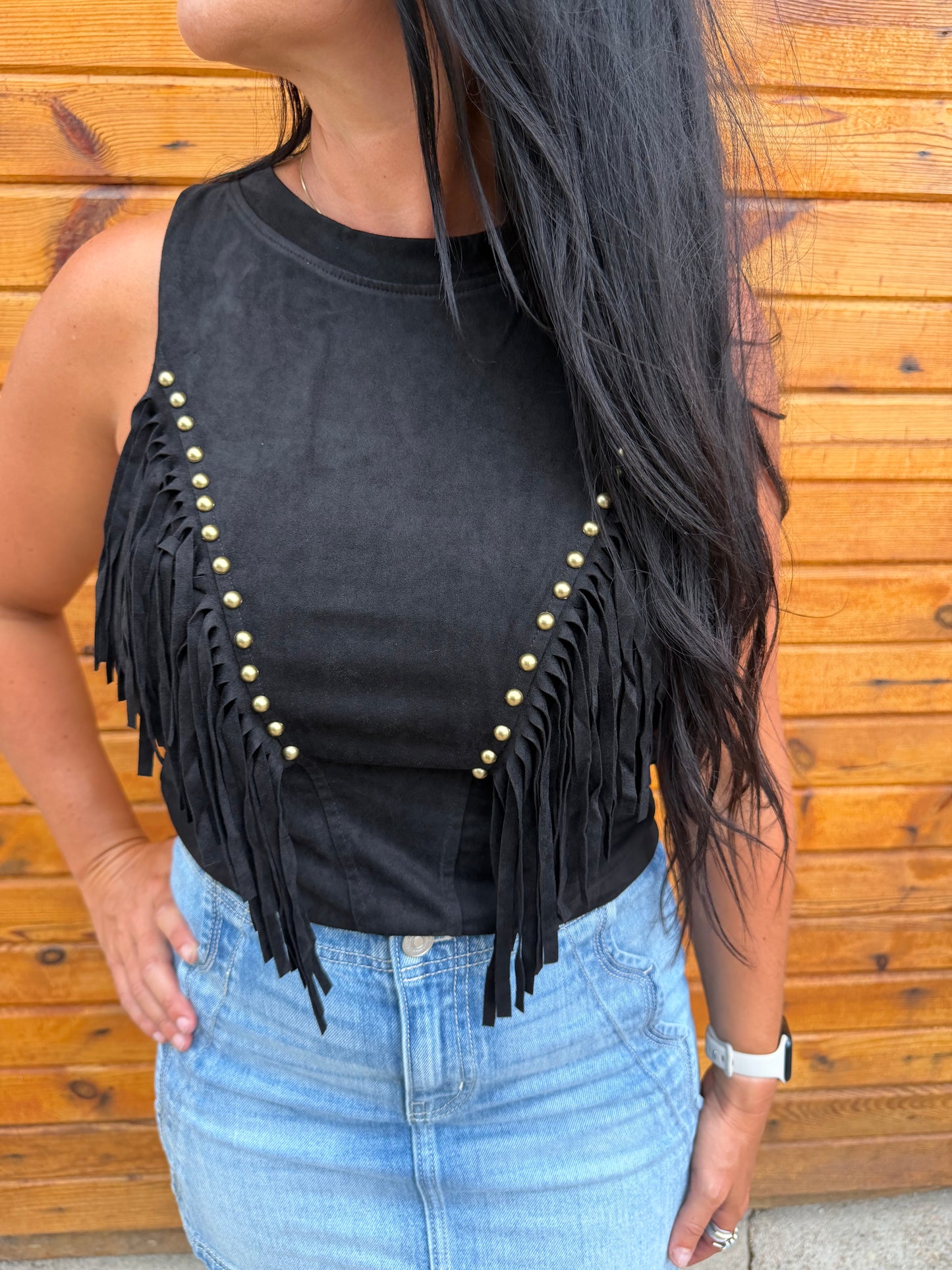 MAYLAN FAUX SUEDE TANK