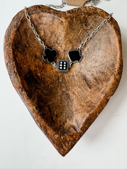 CARD THEME DICE NECKLACE