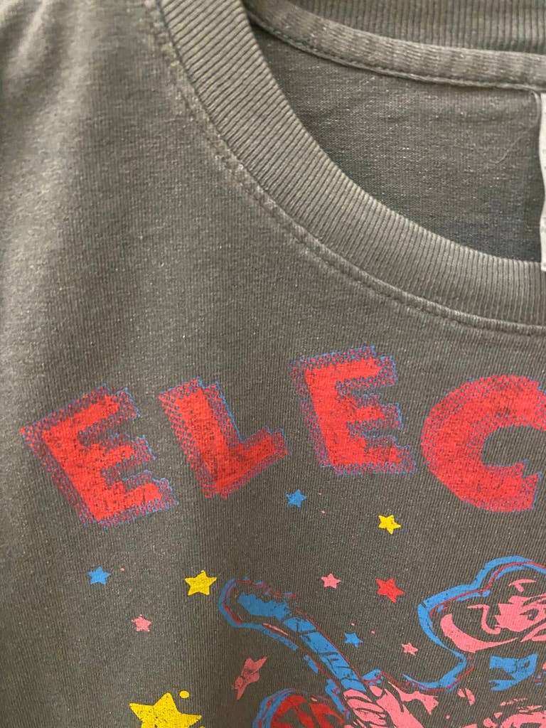 ELECTRIC COWBOY BOXY MUSCLE CROP TOP