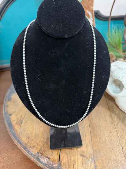 3MM STERLING SILVER PEARL NECKLACE