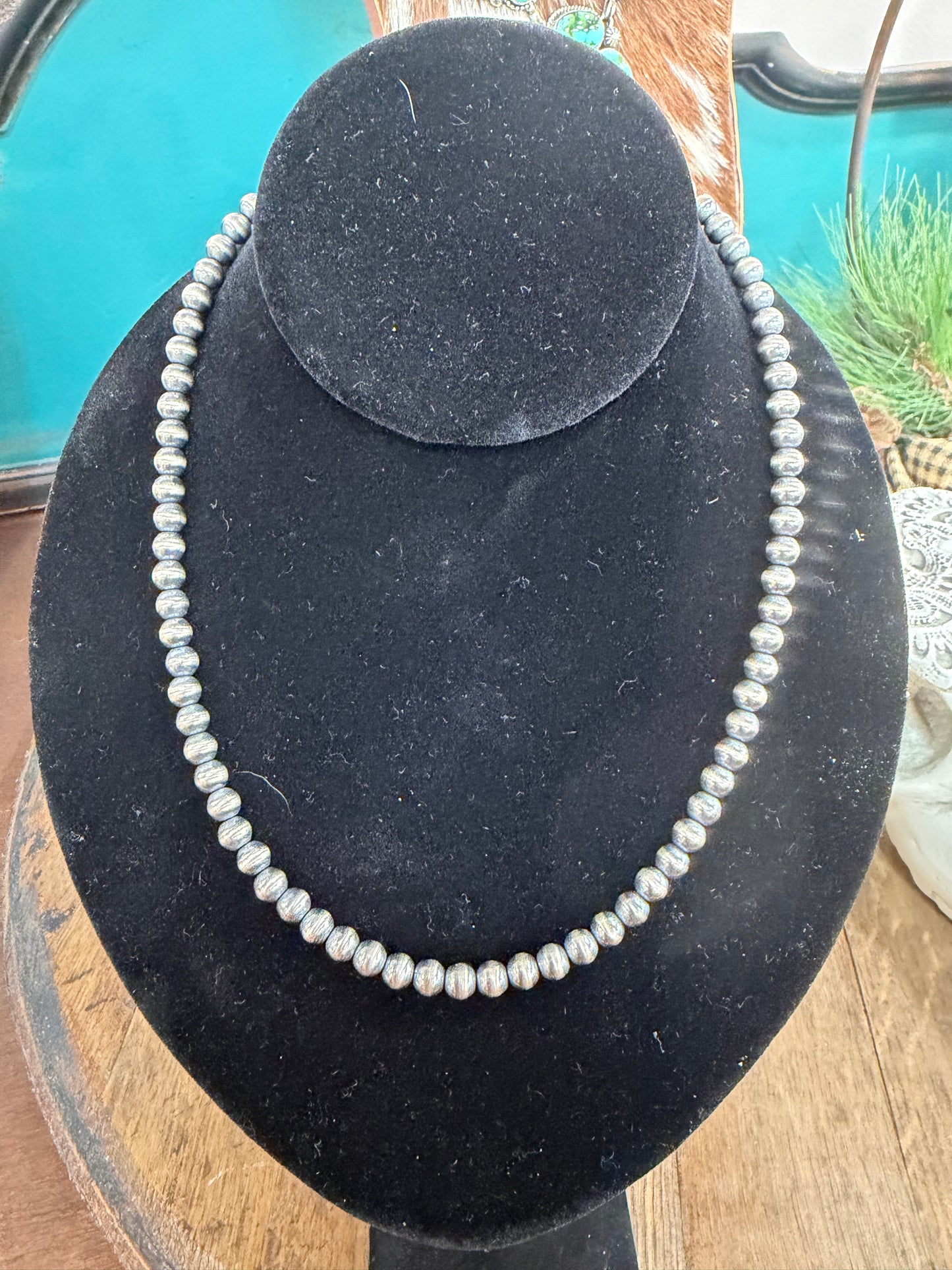 6MM STERLING SILVER PEARL NECKLACE