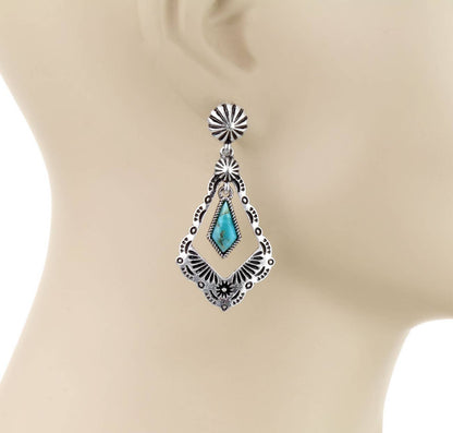 AZTEC STONE STUD EARRINGS