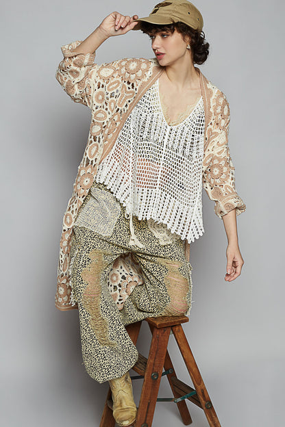 CANDI FLORAL CROCHET CARDIGAN