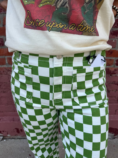 CACTUS TRAIL CHECKERED JEANS