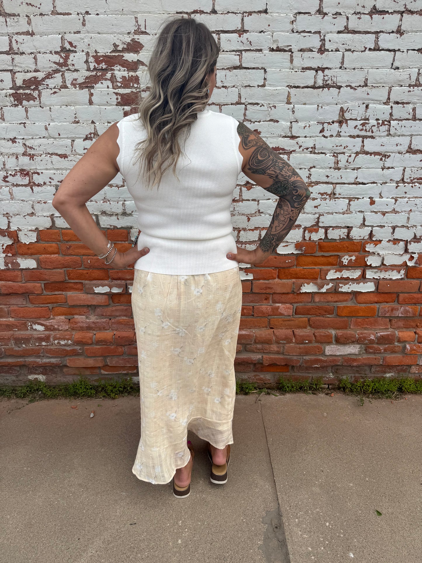 PRAIRE BLOSSOM BUTTOM MAXI SKIRT