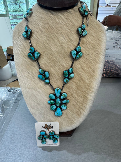 Sonoran Gold Turquoise Necklace & Ear