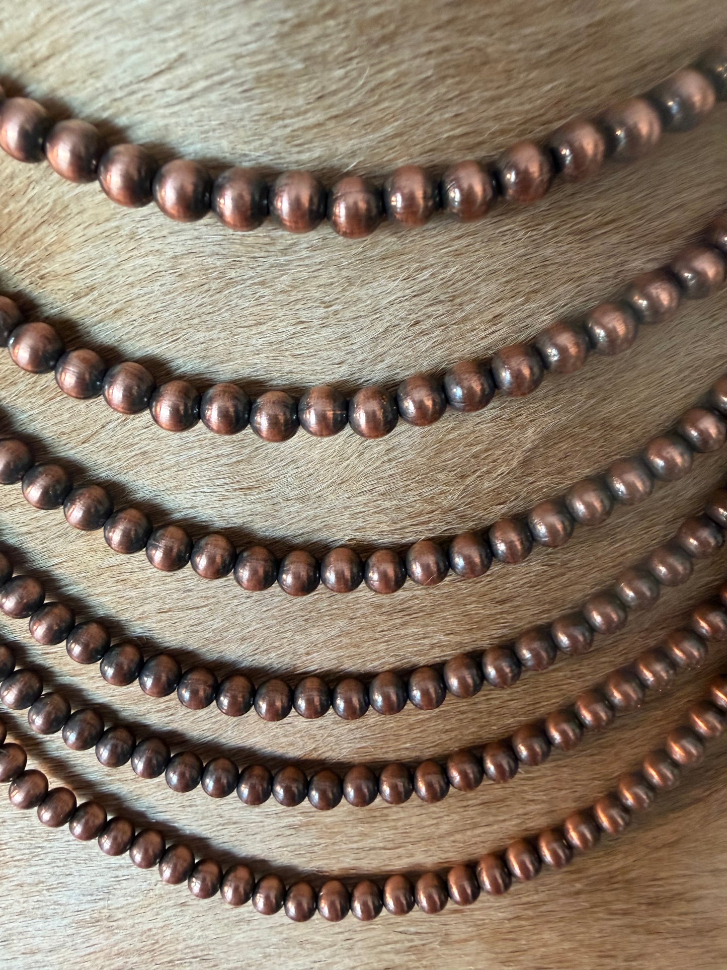 6MM COPPER NAVAJO PEARLS