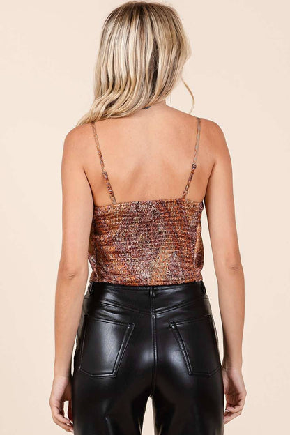 JULIETTE SATIN CROP CAMI TOP