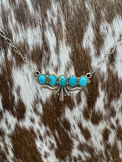 5 STONE BAR NECKLACE