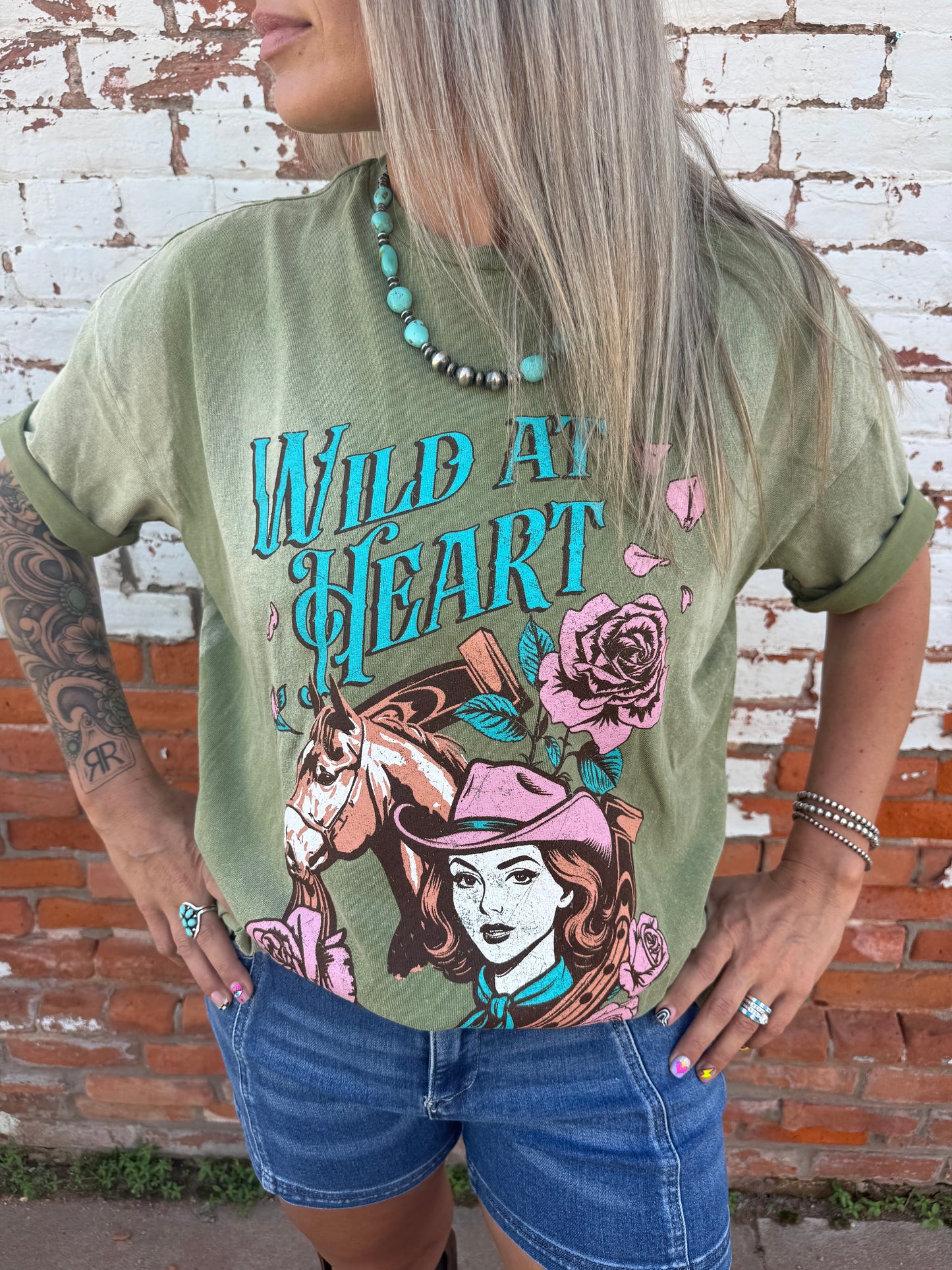 WILD AT HEART COWGIRL TEE