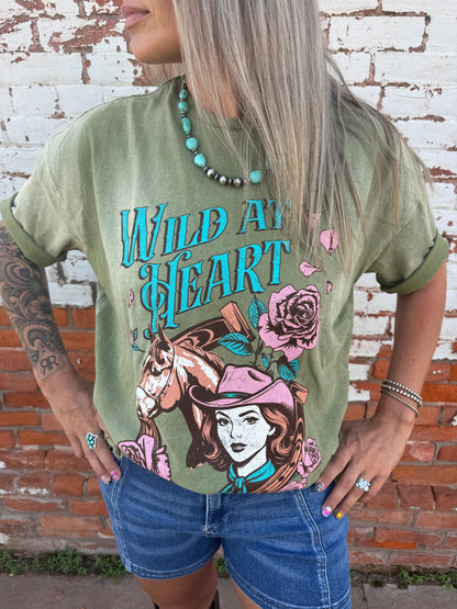 WILD AT HEART COWGIRL TEE