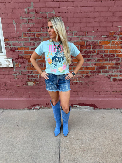 RIDE 'EM COWBOY CROP TEE