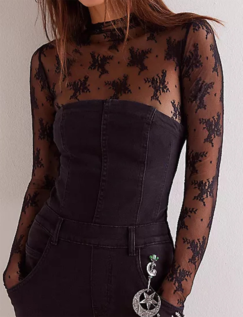 Floral Lace Mesh Top