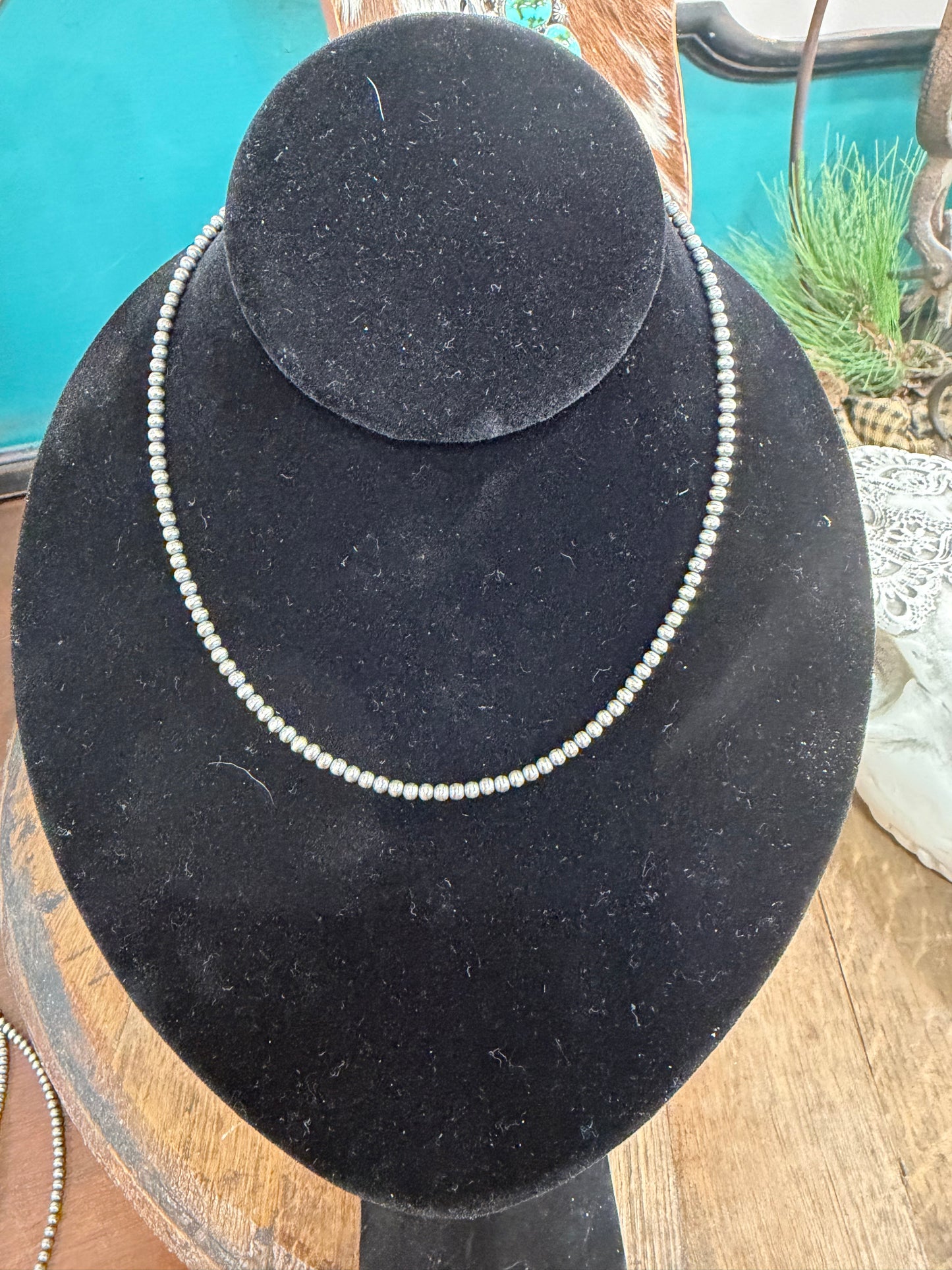 3MM STERLING SILVER PEARL NECKLACE