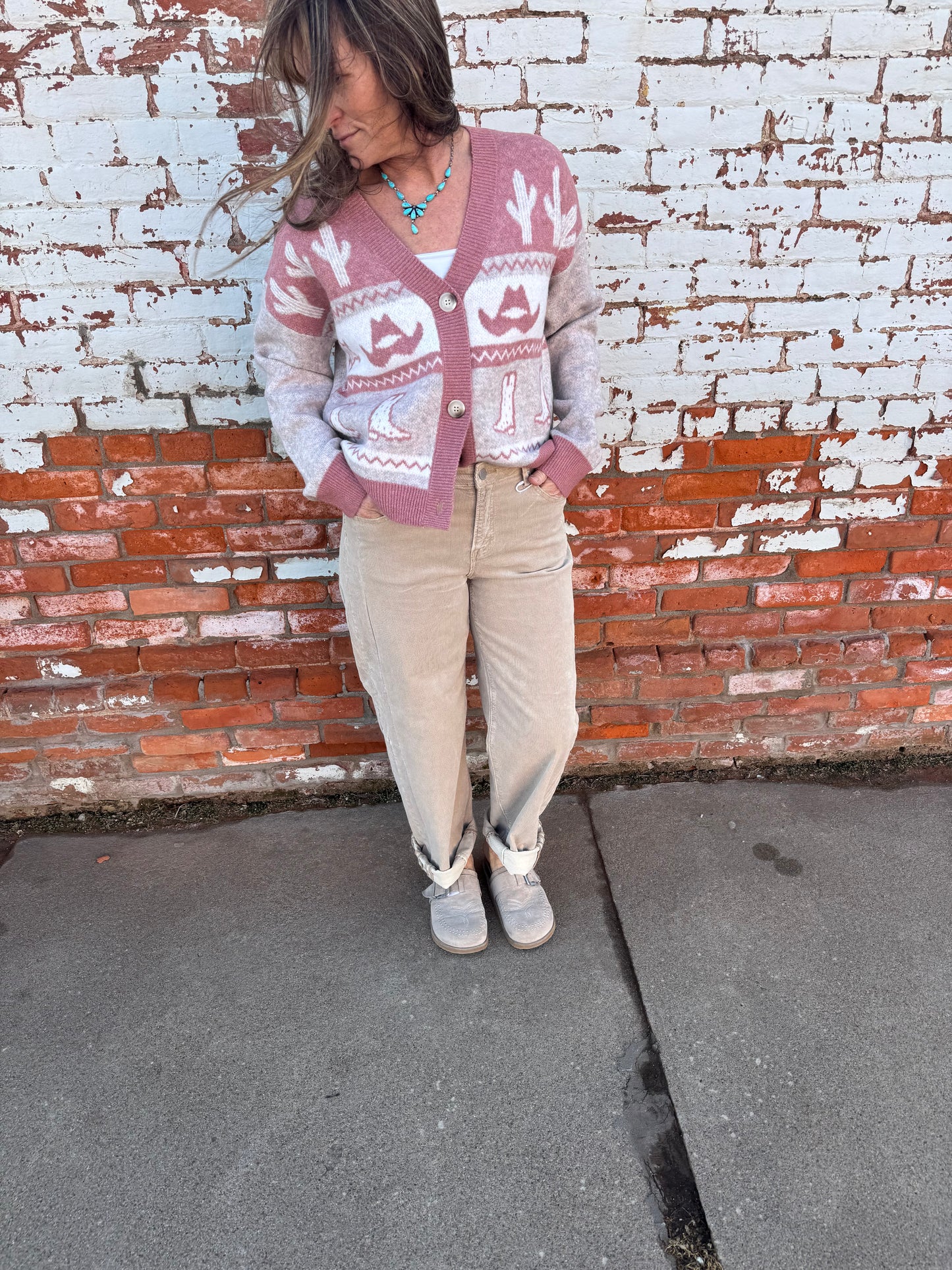 ABIGAIL CORDUROY CROP BARREL PANTS