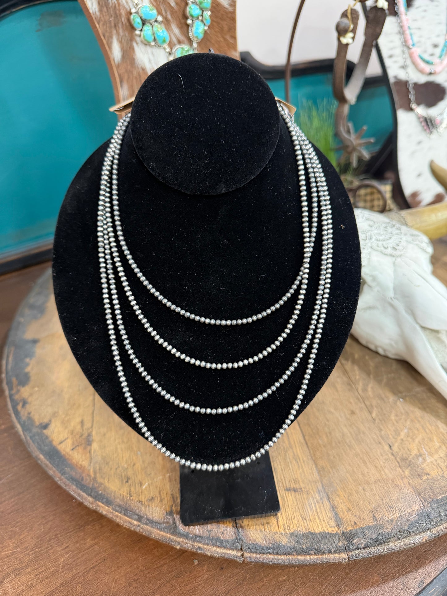3MM STERLING SILVER PEARL NECKLACE