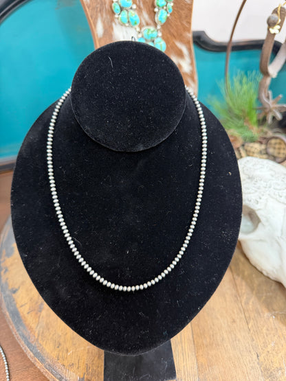 3MM STERLING SILVER PEARL NECKLACE