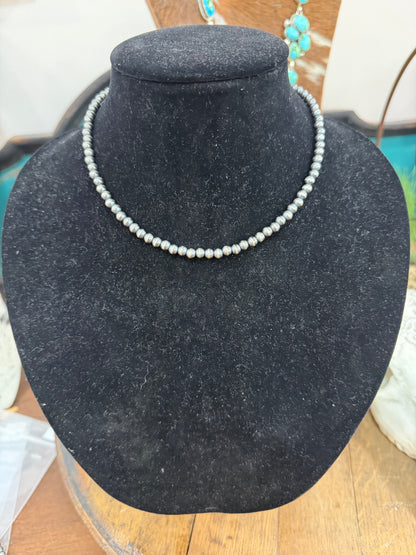 5MM STERLING SILVER PEARL NECKLACE
