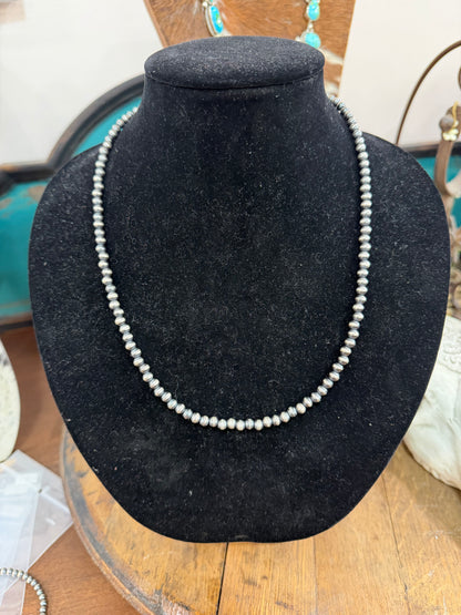 5MM STERLING SILVER PEARL NECKLACE