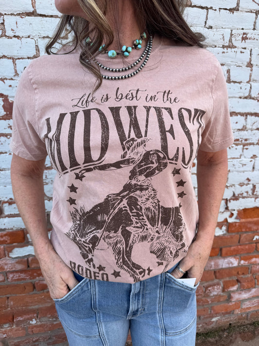 MIDWEST RODEO COWBOY MINERAL GRAPHIC TEE
