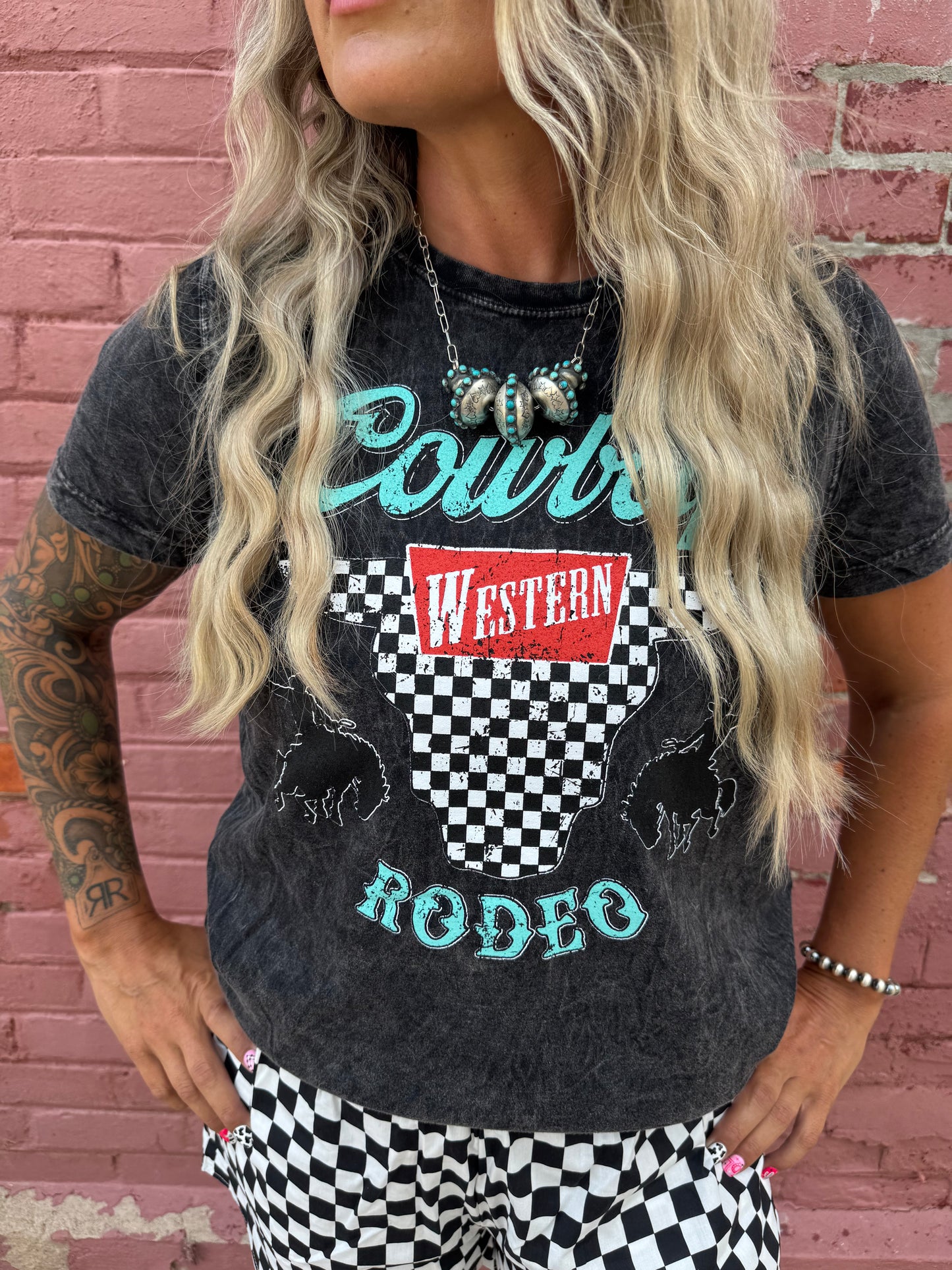 COWBOYS & CHECKERS TEE