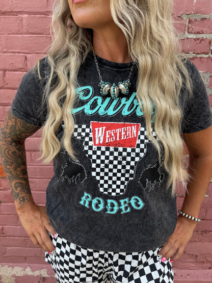 COWBOYS & CHECKERS TEE