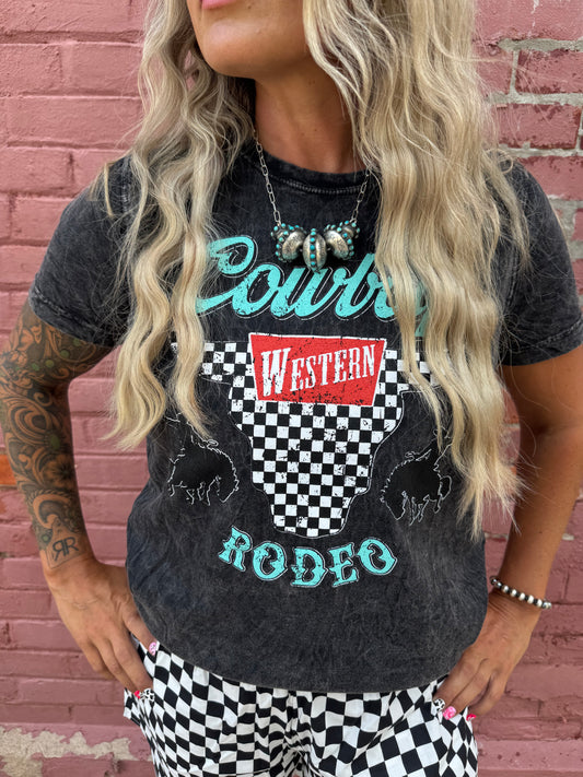 COWBOYS & CHECKERS TEE