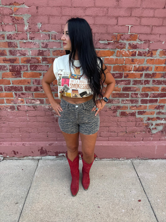 ROAR AND ROLL DENIM SHORTS