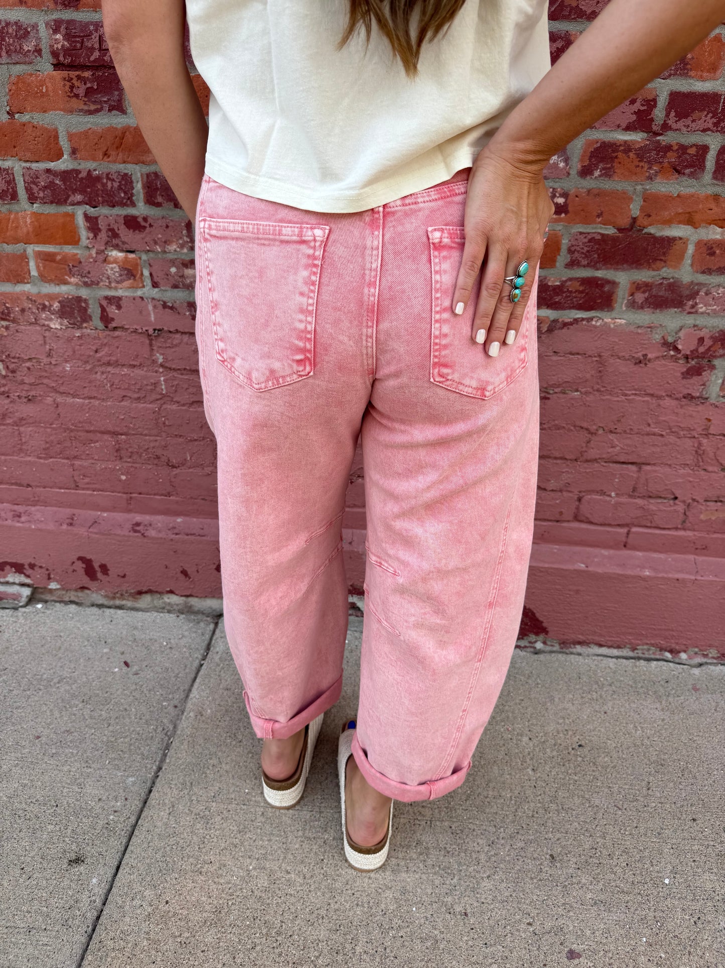 DESERT CLAY BARREL JEAN