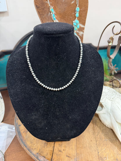 5MM STERLING SILVER PEARL NECKLACE