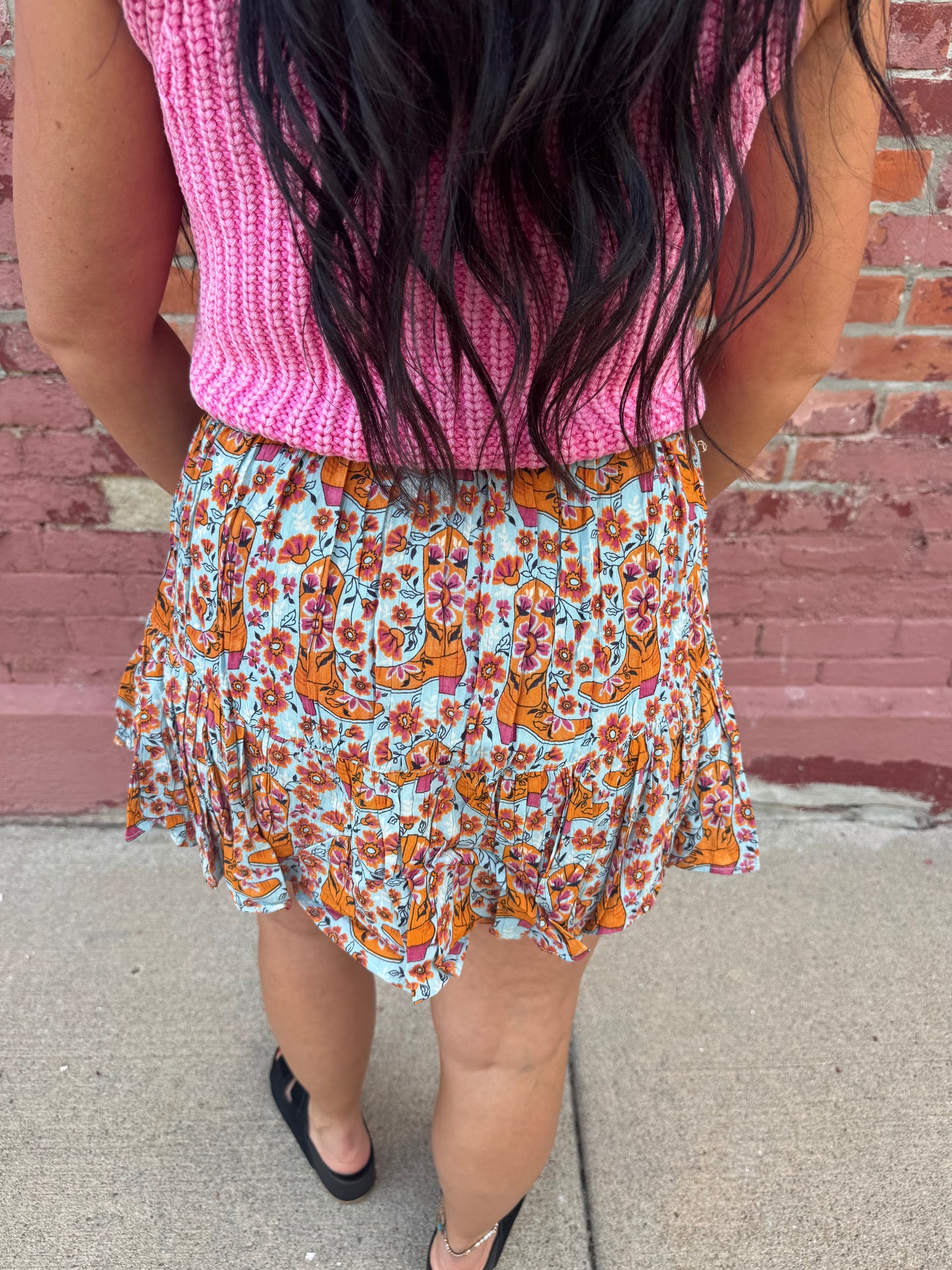 BOOT SCOOTIN' BLOOM SKORT