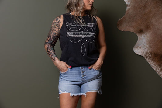 BELLA-BOOT STITCH TANK