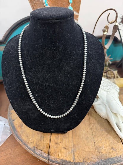 5MM STERLING SILVER PEARL NECKLACE