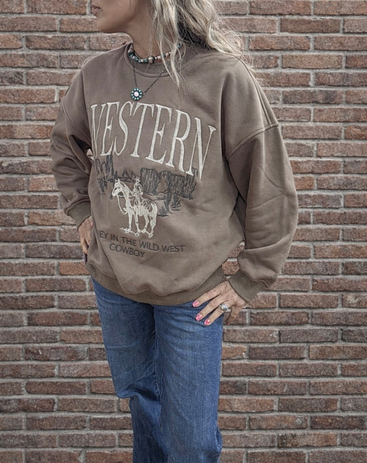 COWBOY EMBROIDERED SWEATSHIRT