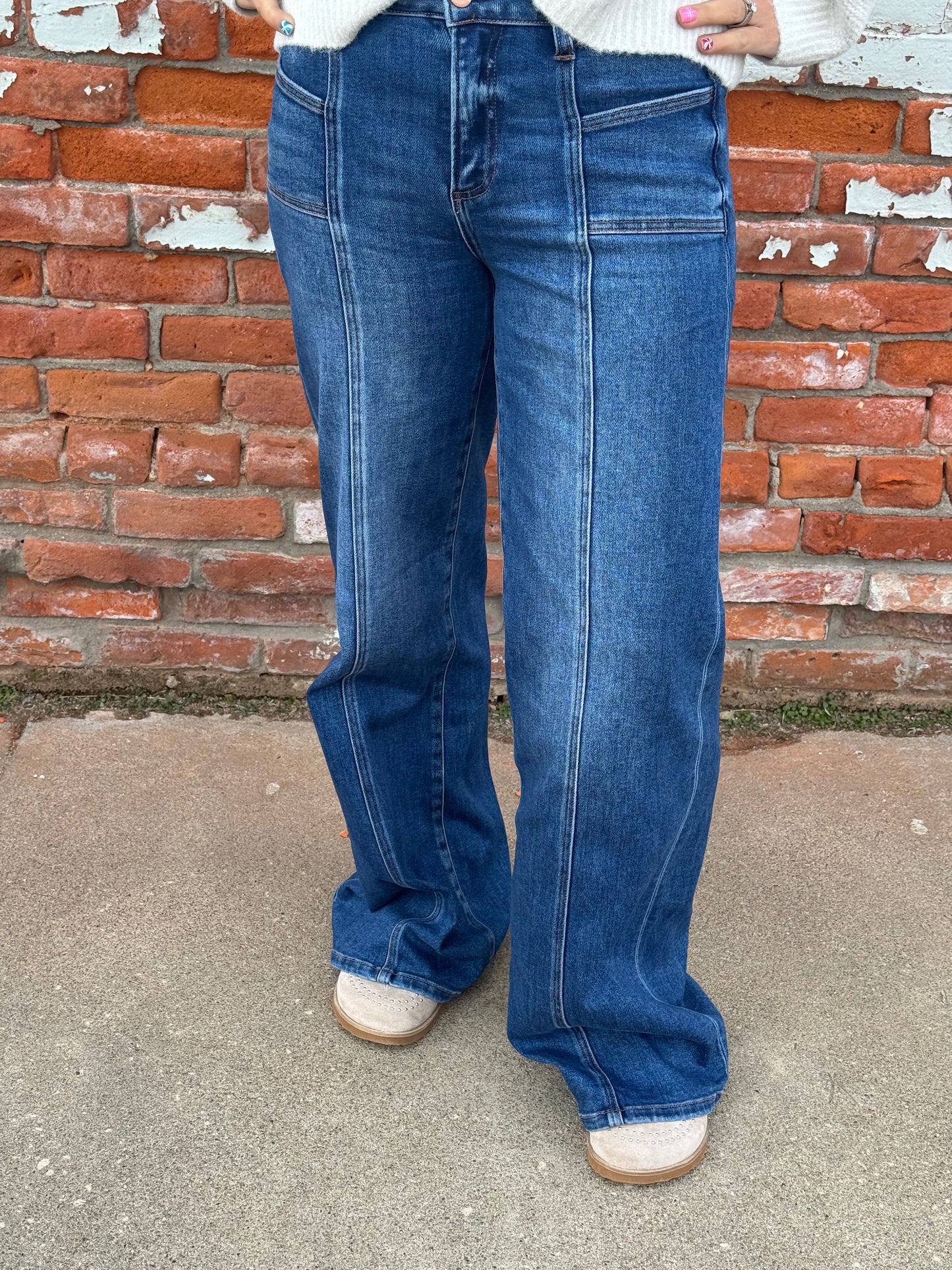 WINONA WIDE LEG MID RISE JEAN
