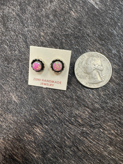 PINK OPAL STUDS