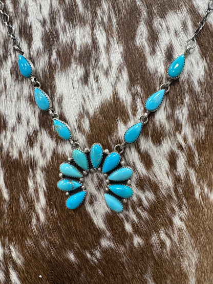 KINGMAN TURQUOISE NAJA NECKLACE SET