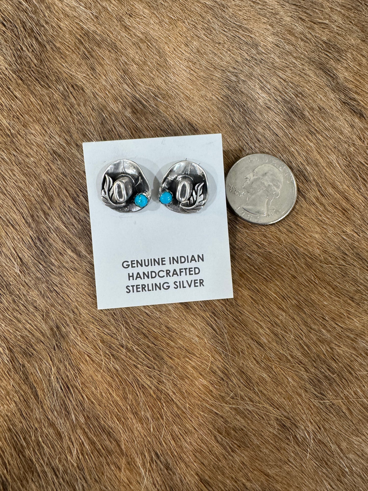 STERLING SILVER COWBOY HAT EARS