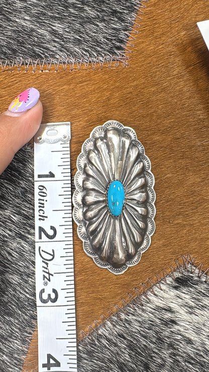 TURQUOISE CONCHO EARRINGS BY RITA LEE