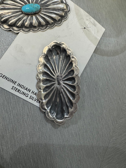 TURQUOISE CONCHO EARRINGS BY RITA LEE