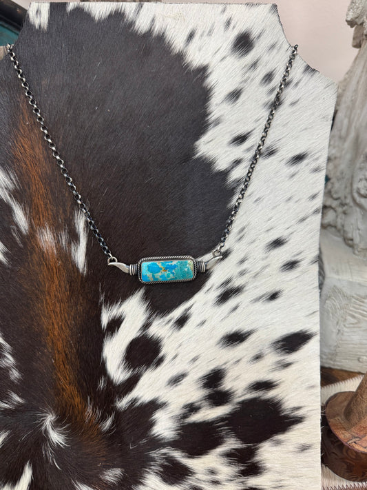 RANGE RIDER LONGHORN BAR NECKLACE