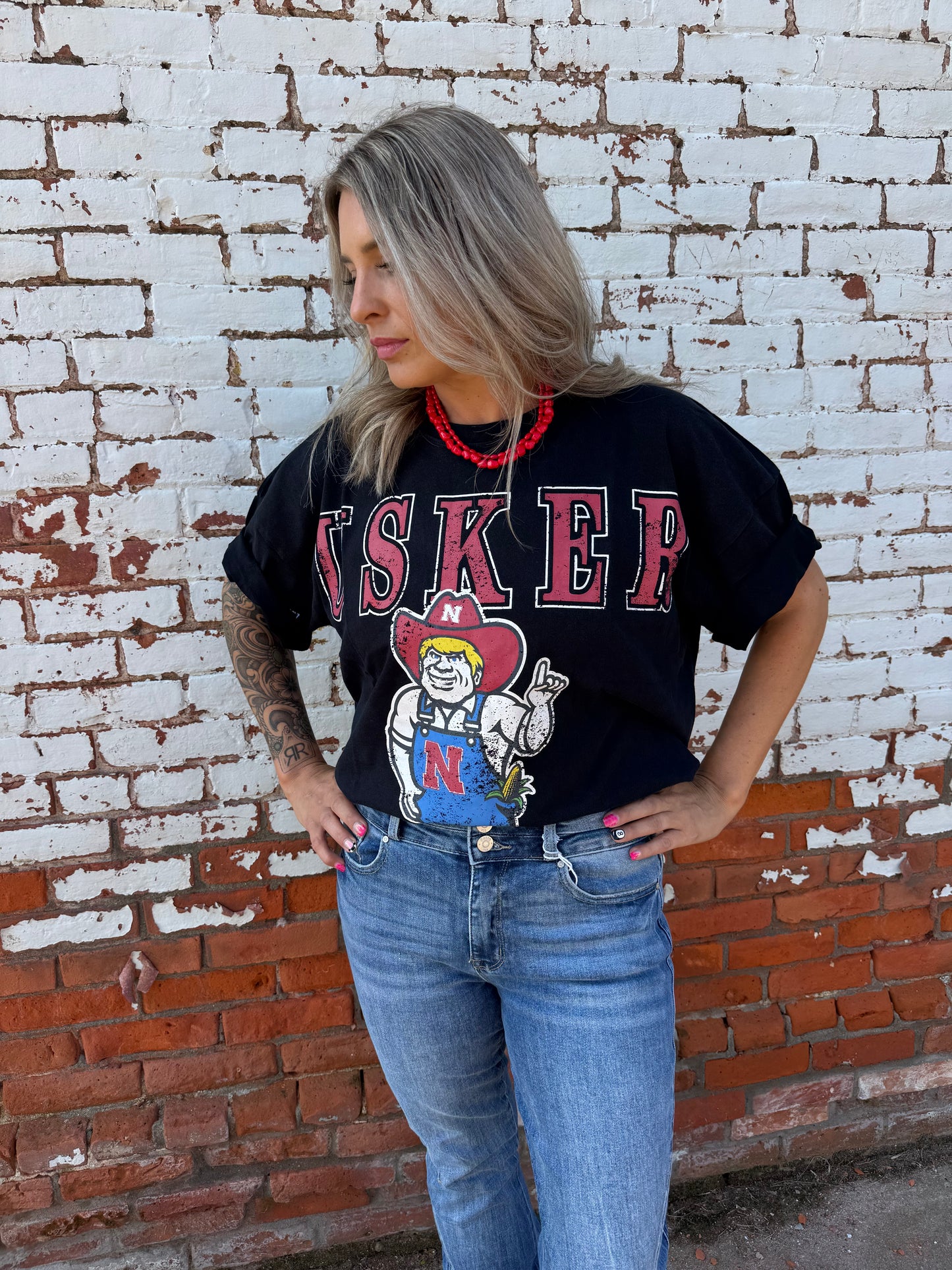 NEBRASKA OVERSIZED BAND TEE
