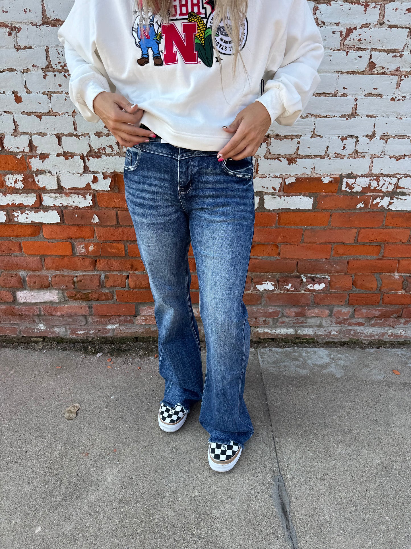DEMI HIGH RISE WIDE LEG JEANS