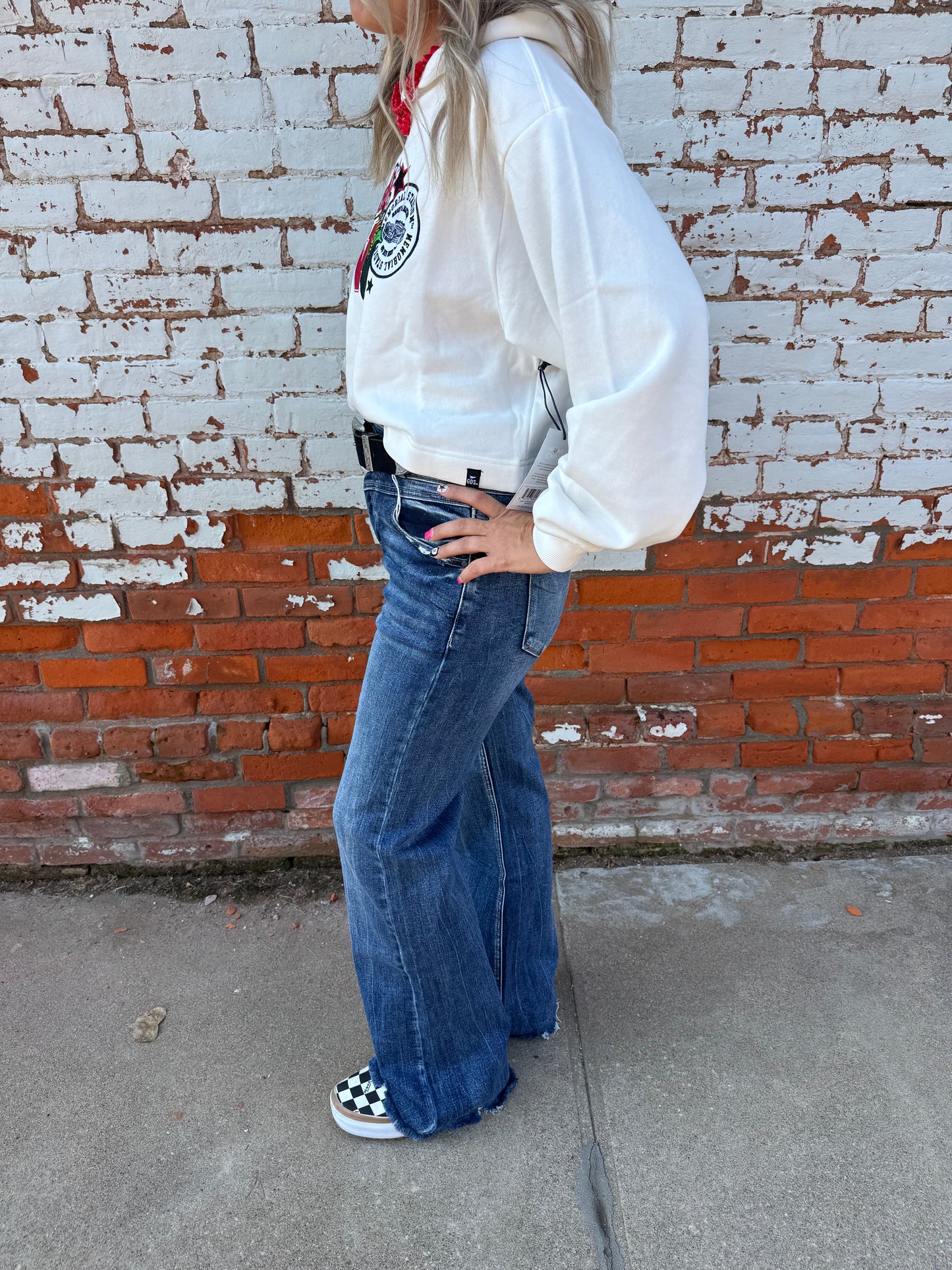 DEMI HIGH RISE WIDE LEG JEANS